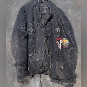 NFL Vintage 90's Atlanta Falcons Stadium Coat Rare Members Club Jacket